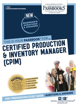cover image of Certified Production & Inventory Manager (CPIM)